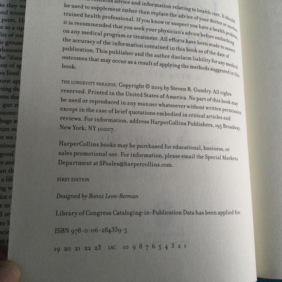 The Longevity Paradox Hardcover Diet health Book - Picture 5 of 14